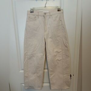 MOTHER The Half Pipe Ankle Cream Jeans